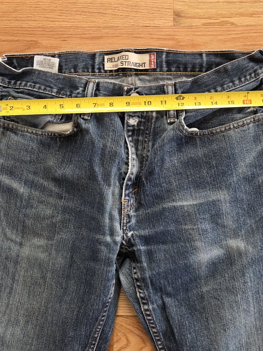 Levi's 559 Men's Blue Denim Jeans - Relaxed Straight Fit - Picture 3 of 4